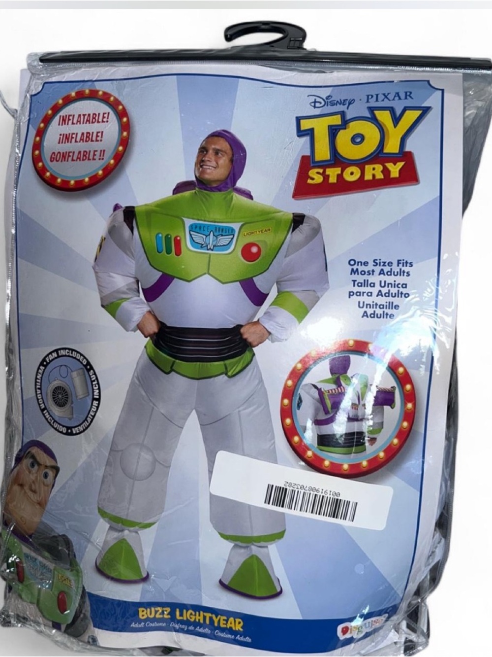 Disney Buzz Lightyear Inflatable Costume - White, Green & Purple